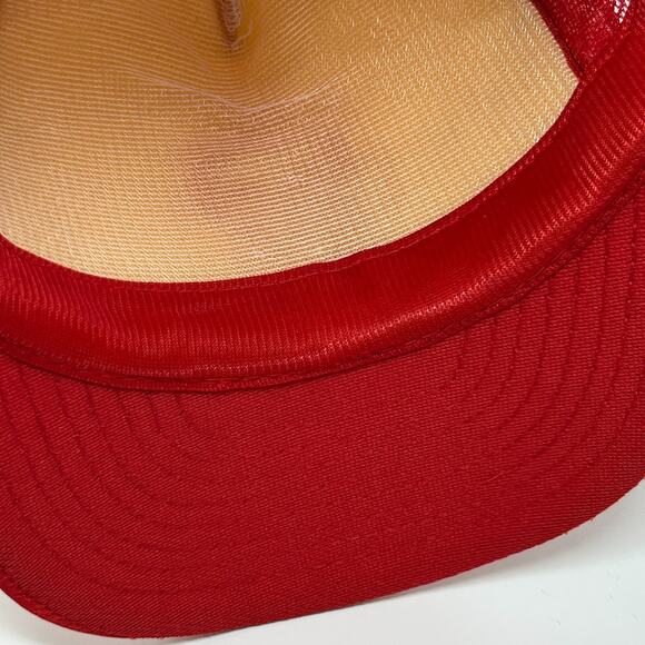 Vintage 80s San Diego Zoo Trucker Hat Baseball Cap Wild Animal Park Snapback Red - Picture 5 of 10